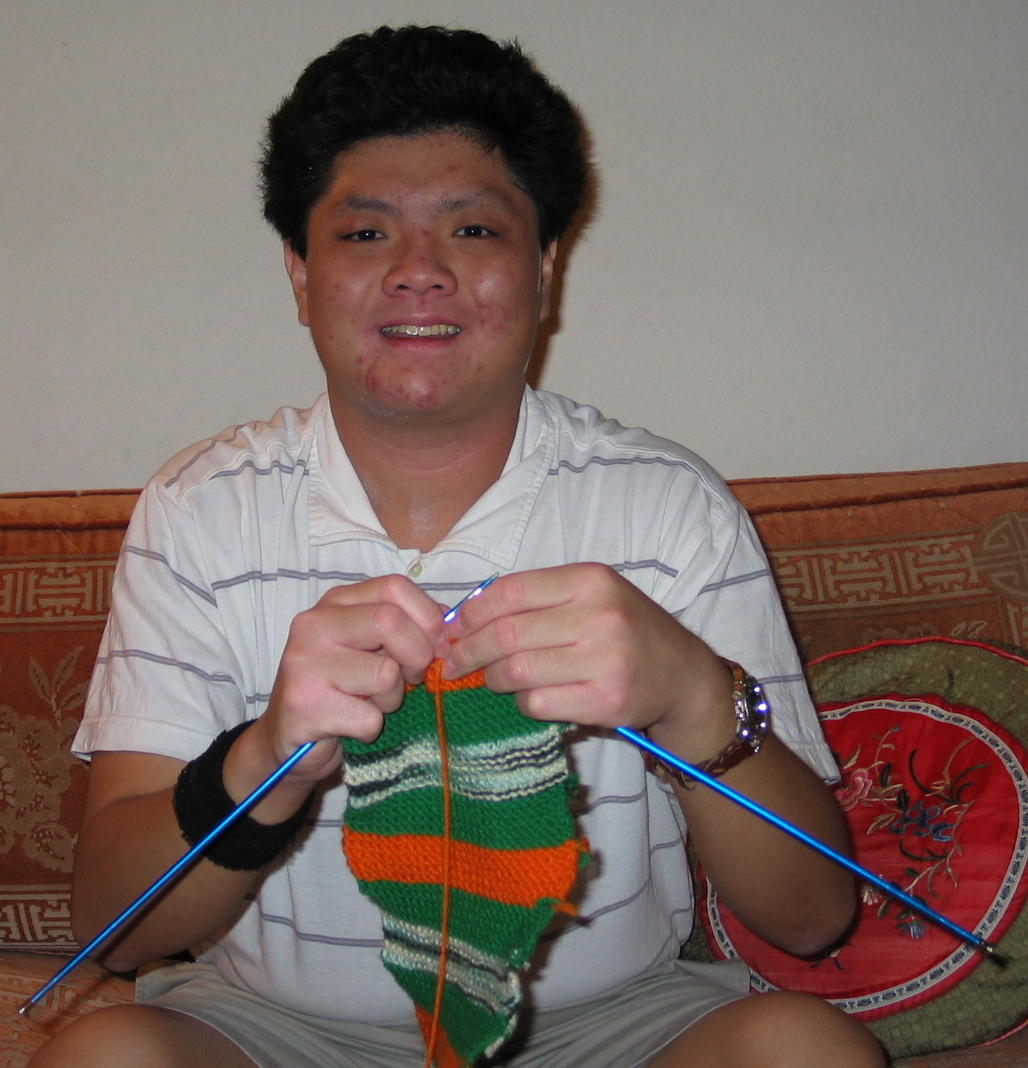 Matthew Yee, young autistic hobby knitter from Scottsdale, AZ